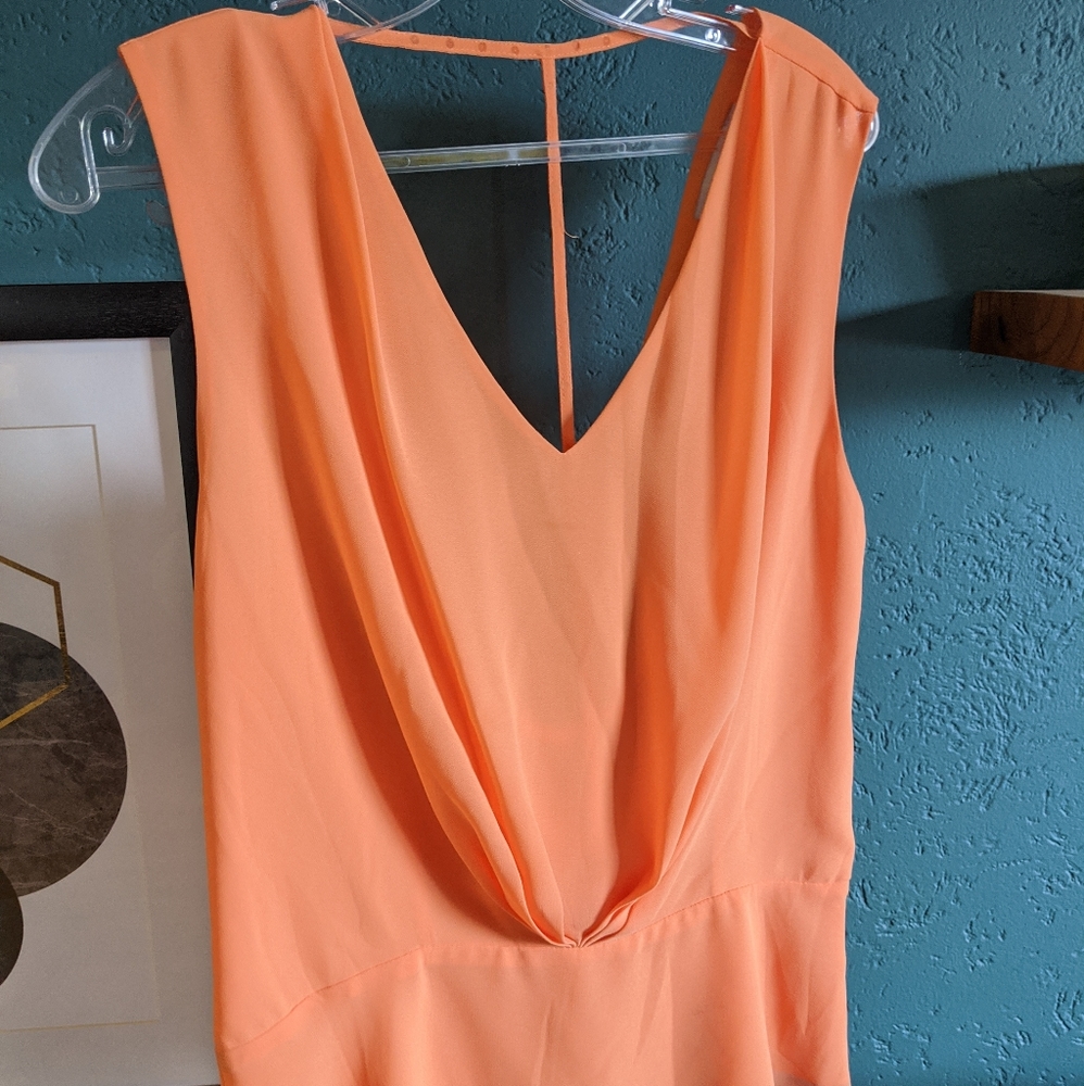 Naked Zebra pastel orange sleeveless top large